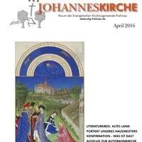Titelbild der Johanneskirche-Publikation, mittelalterliches Kunstwerk, April 2016.