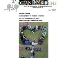 Titelbild der Johanneskirche-Publikation, Menschen bilden Herzform, Juni 2017.