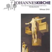 Titelbild der Johanneskirche-Publikation mit Salvador Dalis „Kreuzigung“, Februar 2016.