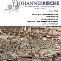 Titelbild der Johanneskirche-Publikation mit Stadtmodell, April 2017.