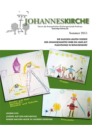 Titelbild der Johanneskirche-Publikation mit Kinderzeichnungen, Sommer 2015.