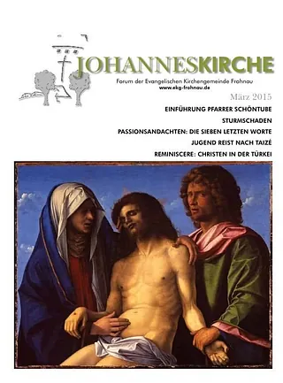 Titelbild der Johanneskirche-Publikation mit Pietà-Gemälde, März 2015.