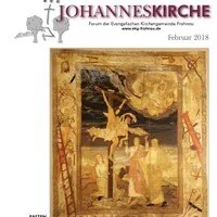 Kirchenpublikation: Gemälde von Jesus am Kreuz.